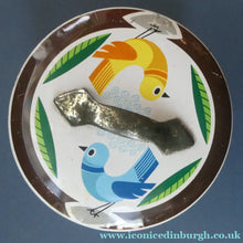Load image into Gallery viewer, 1960s Vintage Cadbury's Biscuit Tin with Fitted Lid. Cartoon Birds and Apple Pattern
