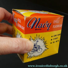 Load image into Gallery viewer,  1960s Cycle Lamp Camping Light. Hong Kong Navy Brand Original Box
