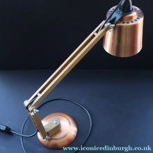 Load image into Gallery viewer, 1960s Vintage MacLamp with Rarer Copper Shade and Base. Finger Switch - Vintage Lighting
