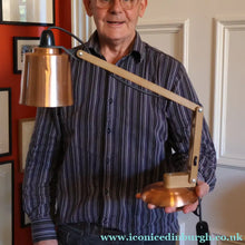 Load image into Gallery viewer, 1960s Vintage MacLamp with Rarer Copper Shade and Base. Finger Switch - Vintage Lighting
