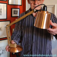 Load image into Gallery viewer, 1960s Vintage MacLamp with Rarer Copper Shade and Base. Finger Switch - Vintage Lighting

