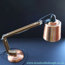 Load image into Gallery viewer, 1960s Vintage MacLamp with Rarer Copper Shade and Base. Finger Switch - Vintage Lighting
