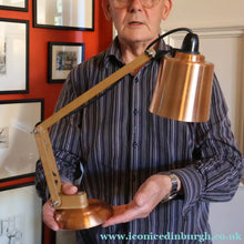 Load image into Gallery viewer, 1960s Vintage MacLamp with Rarer Copper Shade and Base. Finger Switch - Vintage Lighting
