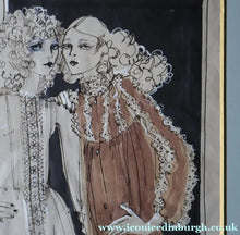 Load image into Gallery viewer, 1960s Vintage Original Fashion Drawing Showing Three Glamour Models in La Mode Outfits
