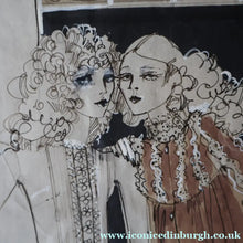Load image into Gallery viewer, 1960s Vintage Original Fashion Drawing Showing Three Glamour Models in La Mode Outfits
