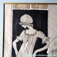 Load image into Gallery viewer, 1960s Vintage Original Fashion Drawing Showing Three Glamour Models in La Mode Outfits
