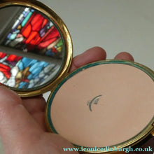 Load image into Gallery viewer, Vintage 1960s POWDER COMPACT with Chinese Landscape Petit Point on Lid - Vintage Powder Compact
