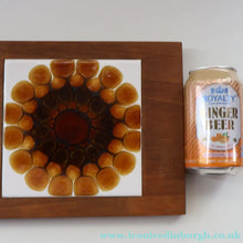 Load image into Gallery viewer, 1960s Vintage WYNCRAFT Cheese or Chopping Board with Two Pilkington Abstract Tiles. Designed by Alan Wallwork (1931 - 2019)
