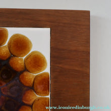 Load image into Gallery viewer, 1960s Vintage WYNCRAFT Cheese or Chopping Board with Two Pilkington Abstract Tiles. Designed by Alan Wallwork (1931 - 2019)
