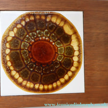Load image into Gallery viewer, 1960s Vintage WYNCRAFT Cheese or Chopping Board with Two Pilkington Abstract Tiles. Designed by Alan Wallwork (1931 - 2019)
