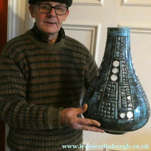 Load image into Gallery viewer, Vintage 1960s West German BRUSTALIST Bottle Vase. Uberlacker Ceramics / U-keramik
