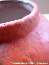 Load image into Gallery viewer, 1960s West German Ruscha Vase with Scarlet Red Thick Volcano Glaze 
