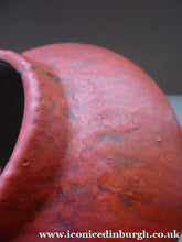 Load image into Gallery viewer, 1960s West German Ruscha Vase with Scarlet Red Thick Volcano Glaze 
