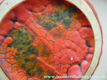 Load image into Gallery viewer, 1960s West German Ruscha Vase with Scarlet Red Thick Volcano Glaze 
