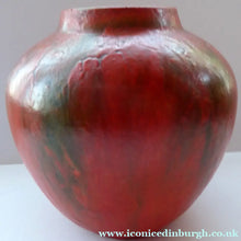 Load image into Gallery viewer, 1960s West German Ruscha Vase with Scarlet Red Thick Volcano Glaze. Model No. 8371
