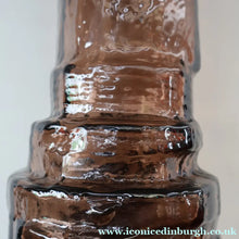 Load image into Gallery viewer, 1960s WHITEFRIARS Cinnamon "HOOPED" Vase by Geoffrey Baxter; 11 1/2 inches in height 
