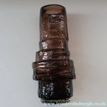 Load image into Gallery viewer, 1960s WHITEFRIARS Cinnamon "HOOPED" Vase by Geoffrey Baxter; 11 1/2 inches in height 
