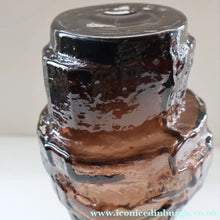 Load image into Gallery viewer, 1960s WHITEFRIARS Cinnamon "HOOPED" Vase by Geoffrey Baxter; 11 1/2 inches in height 
