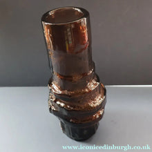 Load image into Gallery viewer, 1960s WHITEFRIARS Cinnamon "HOOPED" Vase by Geoffrey Baxter; 11 1/2 inches in height 
