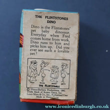 Load image into Gallery viewer, 1961 Vintage Miniature Toy Figurine by Marx. TV Tinykins in Box: The  Flint stones; DINO the Dinosaur
