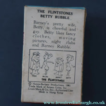 Load image into Gallery viewer, 1961 Vintage Miniature Toy Figurine by Marx. TV Tinykins in Box: The Flintstones; BETTY RUBBLE
