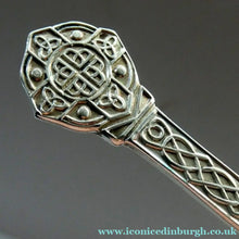 Load image into Gallery viewer, Vintage Lindisfarne CELTIC Design SOLID SILVER Cake Slice by Cooper Brothers &amp; Sons Ltd. Hallmarked 1968
