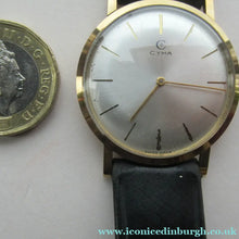 Load image into Gallery viewer, 1970s Vintage 9CT Gold Cyma Manual Wind Wristwatch
