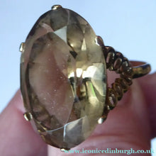 Load image into Gallery viewer, Vintage 9 ct gold ring with Citrine. Size S
