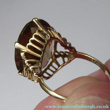 Load image into Gallery viewer, Vintage 9 ct gold ring with Citrine. Size S
