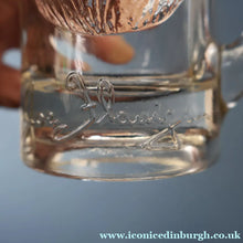 Load image into Gallery viewer, Large 1970s AMERICAN Heavy Clear Glass Tankard Featuring an Image of "Big Daddy", Joe Flanigan. Three Available

