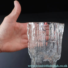Load image into Gallery viewer, 1970s Avena Clear Glass Vase for Iitala. Designed by Tapio Wirkkala. 9 1/2 inches - Scandinavian Glass

