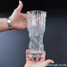 Load image into Gallery viewer, 1970s Avena Clear Glass Vase for Iitala. Designed by Tapio Wirkkala. 9 1/2 inches - Scandinavian Glass
