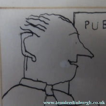 Load image into Gallery viewer, 1970s Cartoon Drawing for Sale by Barry Fantoni for the Listener Magazine
