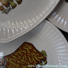 Load image into Gallery viewer, 1970s Beefeater Plate by English Ironstone with image of a Psychedelic Highland Cow
