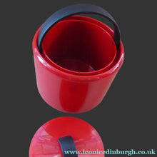 Load image into Gallery viewer, 1970s BODUM JORGENSEN Red and Black Plastic Ice Bucket. Fabulous Styling with Concealed Black Carry Handle - Vintage
