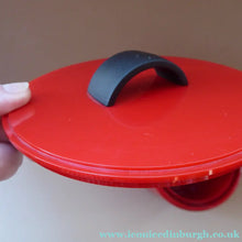 Load image into Gallery viewer, 1970s BODUM JORGENSEN Red and Black Plastic Ice Bucket. Fabulous Styling with Concealed Black Carry Handle - Vintage
