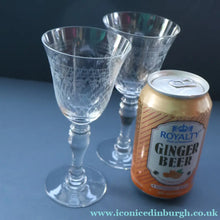 Load image into Gallery viewer, SET OF SIX Bohemian Glass Claret Wine Glasses. LADY HAMILTON Pall Mall Pattern
