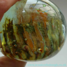 Load image into Gallery viewer, BRITISH ART GLASS. Vintage 1970s Isle of Wight Paperweight. Flame Mark Ponti
