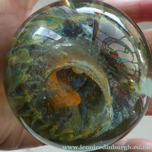 Load image into Gallery viewer, BRITISH ART GLASS. Vintage 1970s Isle of Wight Paperweight. Flame Mark Ponti
