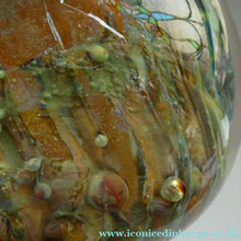 Load image into Gallery viewer, BRITISH ART GLASS. Vintage 1970s Isle of Wight Paperweight. Flame Mark Ponti
