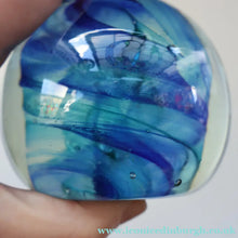 Load image into Gallery viewer, BRITISH ART GLASS. Vintage 1970s Isle of Wight Paperweight. Flame Mark Pontil
