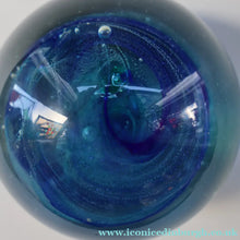 Load image into Gallery viewer, BRITISH ART GLASS. Vintage 1970s Isle of Wight Paperweight. Flame Mark Pontil

