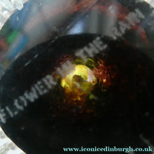 Load image into Gallery viewer, 1970s Caithness Glass Paperweight Entitled Flower in the Rain YELLOW Flower

