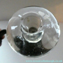 Load image into Gallery viewer, Vintage Single 1970s Candlestick with Metal Body Section and Three Oval Crystal Holders
