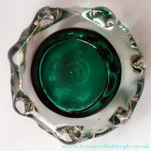 Load image into Gallery viewer, Vintage Cornish Liskeart Green Glass Bowl Jim Dyer
