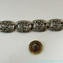 Load image into Gallery viewer, 1960s Silver Colour Brutalist Design Bracelet Vintage Costume Jewellery
