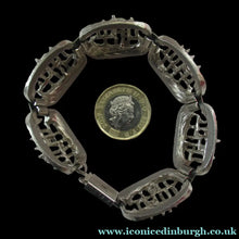 Load image into Gallery viewer, 1960s Silver Colour Brutalist Design Bracelet Vintage Costume Jewellery

