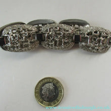 Load image into Gallery viewer, 1960s Silver Colour Brutalist Design Bracelet Vintage Costume Jewellery
