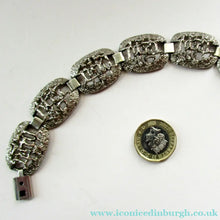 Load image into Gallery viewer, 1960s Silver Colour Brutalist Design Bracelet Vintage Costume Jewellery
