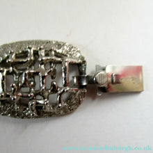 Load image into Gallery viewer, 1960s Silver Colour Brutalist Design Bracelet Vintage Costume Jewellery
